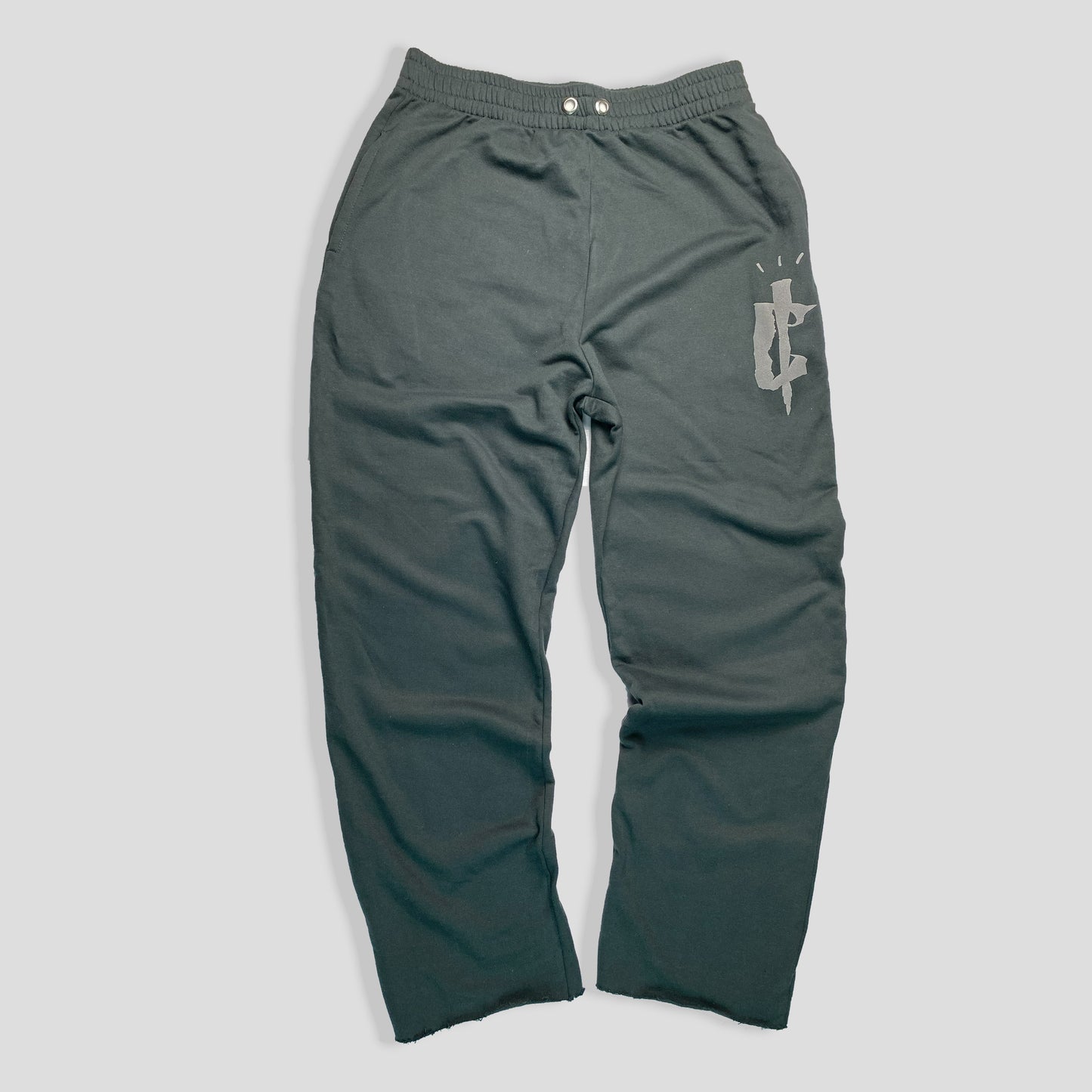 ICONO MONOGRAM ICE AGE PANTS-CHARCOAL GREY